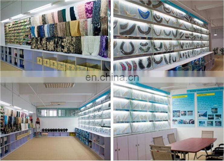 Lace Motif Embroidery lace neckline for wedding dress