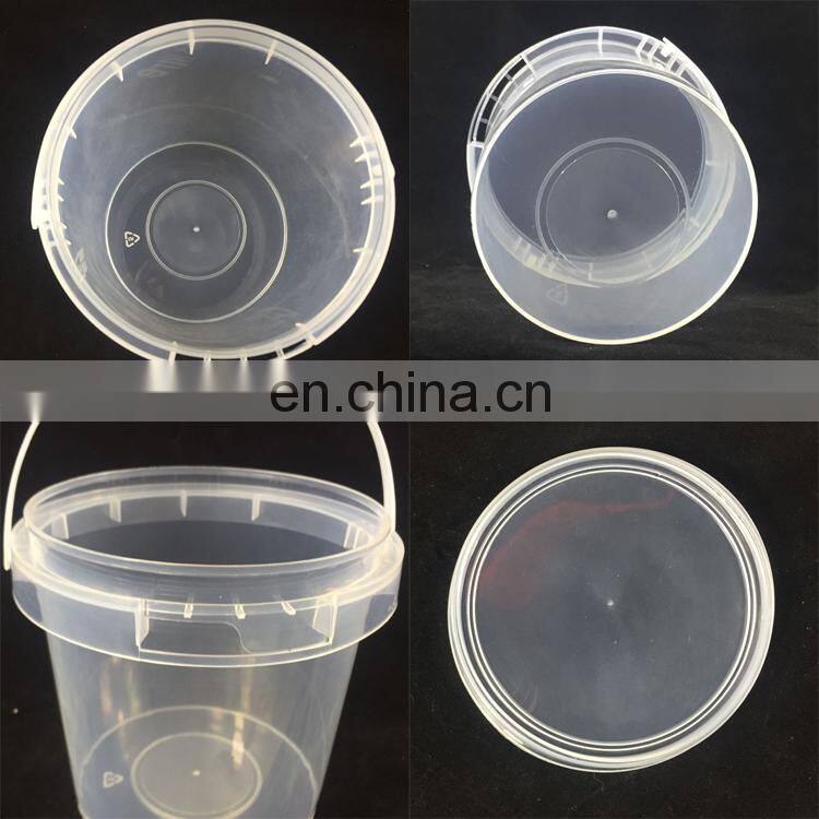 Hot sale food grade transparent 1liter plastic yogurt bucket