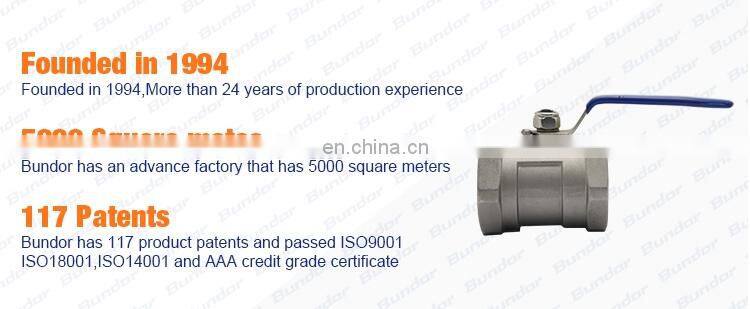 Bundor Stainless Steel Ball valve 1PC Ball Valve