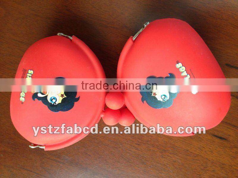 2016 Hottest sale Imprinting Silicone coin purse lady's wallet high quality coin purse from china