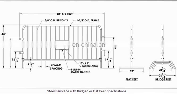Hot sell crowd control barrier fence panels barrier gate price