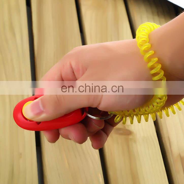 Pet Training Products Dog Pet Trainer Click Dog Training Clicker Aid Wrist Strap