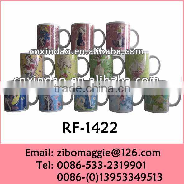 U Shape Custom Printed Porcelain Promotion Bubble Tea Cup for Daily Use