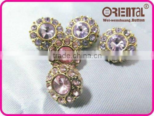 High quality blue color plastic Acrylic rhinestones button