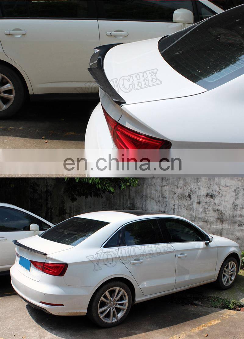 M4 V style carbon fiber rear trunk wings spoiler for Audi A3 S3 2013-2017 carbon fiber spoiler