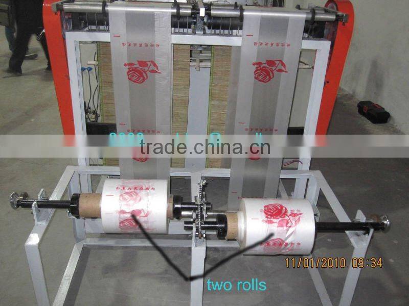 HAS VIDEO two lines full automatic t-shirt bag making machine