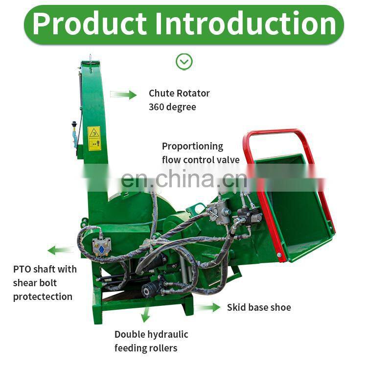 Big chipping capacity high efficiency BX62R BX92R, pto Log Timber Wood Branch Chipper Shredder