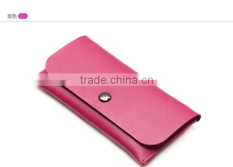 New Fashion Genuine Leather unisex Cell Phone Pouch Mobile Phone Purse Bag