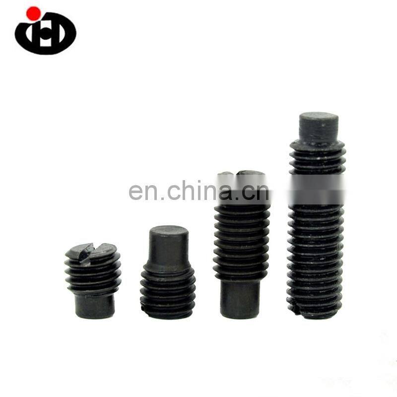 Hot Sale Black Alloy Steel Headless Set Screws Slotted Set Screws With Long Dog Point