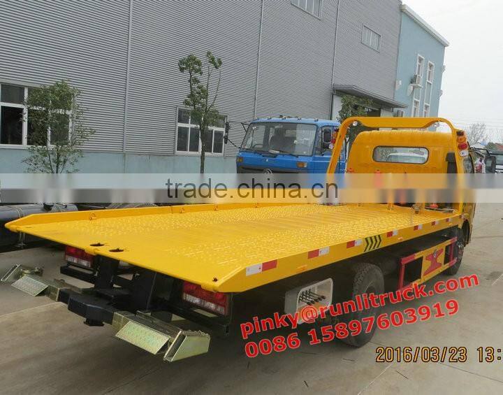 Cheaper Price DFAC 4Tons Road Wrecker Towing Truck With Crane Platform For Sales