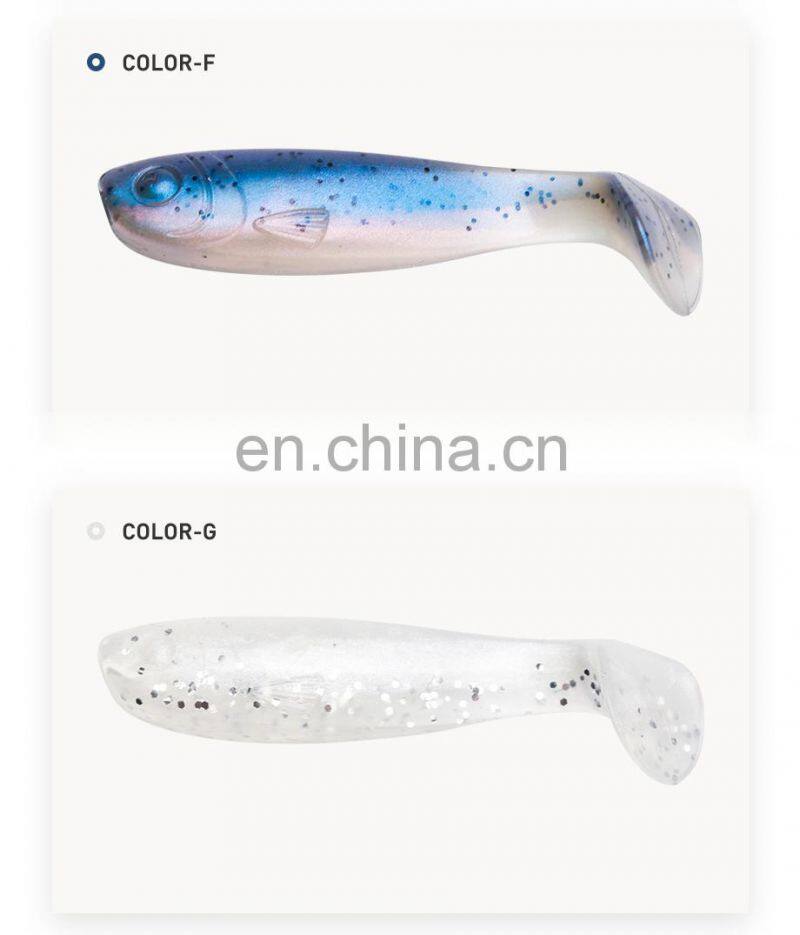 JOHNCOO Small Realistic Double Color 45mm 2g Fishing Soft Bait 10pieces Bag