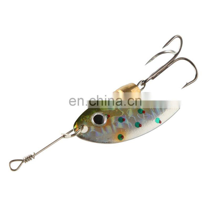 JOHNCOO Spinner Baits 5g 9.5g 13.8g Spinner Bait Metal Spoon Hard Baits Spoon Lures with Treble Hooks