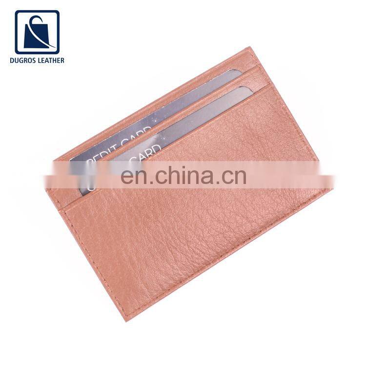 Modern Design Stylish Look Polyester Lining Material Genuine Leather Card Case Holder at Reliable Market Price
