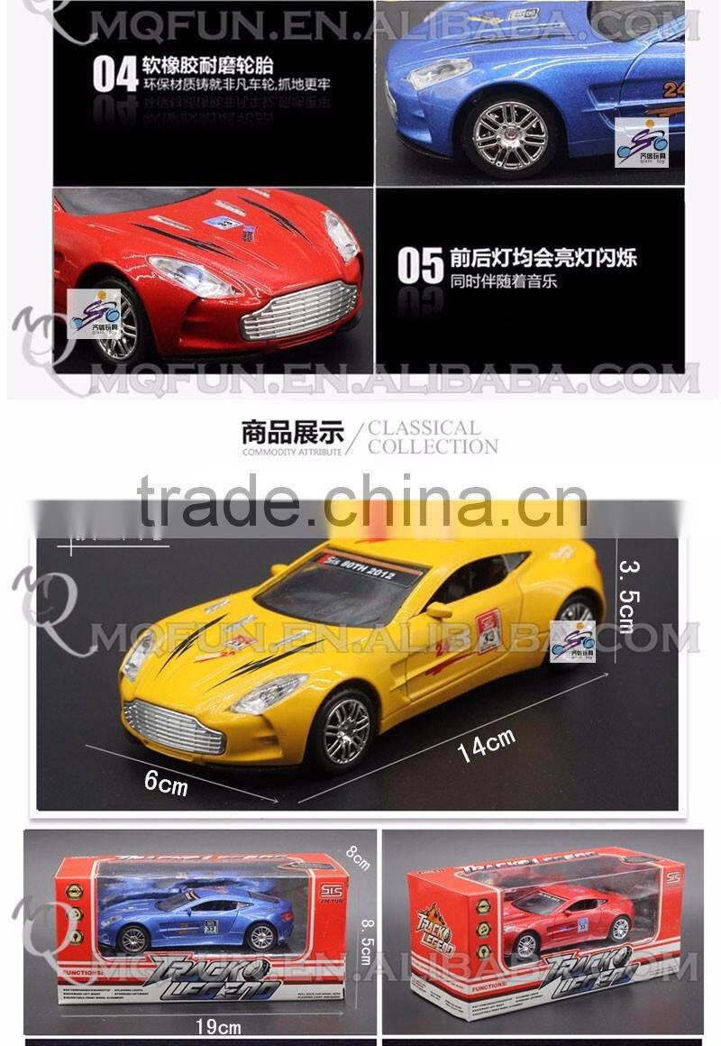 Mini Qute 1:32 kid Die Cast pull back alloy music luxury racing car vehicle model car electronic educational toy NO.MQ 0535B