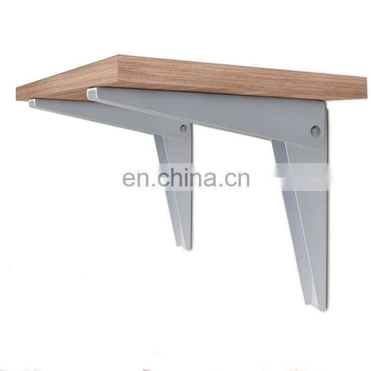 Black Powder Coated Metal Heavy Duty Wall Mounting Floating Shelf Brackets