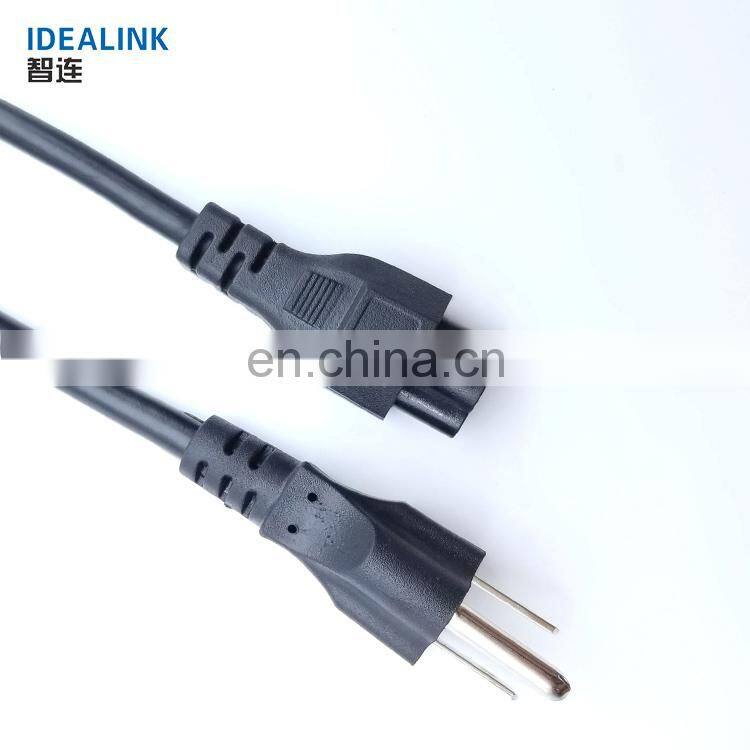 Factory direct supply hot selling 3-pin electric plug American standard laptop power cord extension