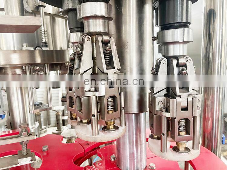 Automatic glass bottle water filling and capping labeling machine