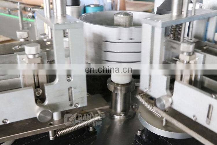Square bottle wet glue labeling machine for juice wine beer filling bottling line
