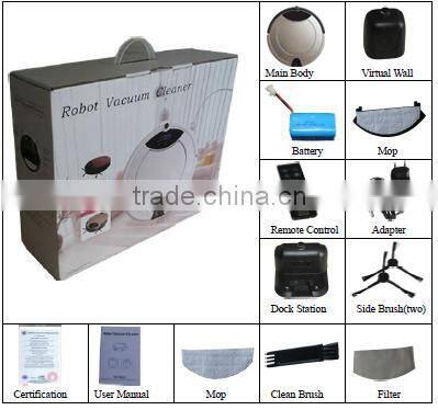 2016 new arrival Robot Vacuum Cleaner dry and wet anti falling robot factory