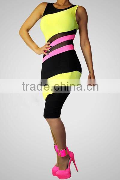 Ladie fashion dress Sleeveless evening dress sexy free prom dress