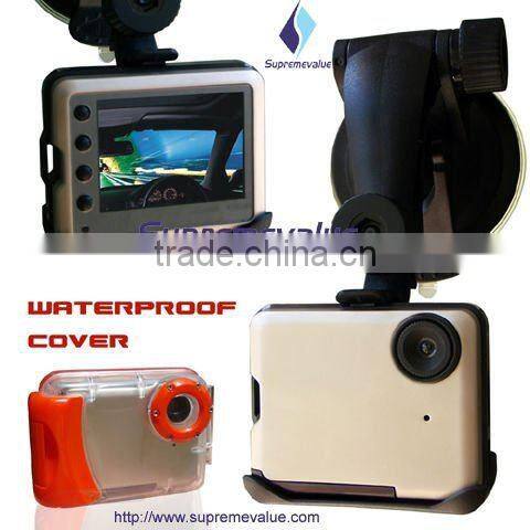 waterproof using hd 720p in car dvr with g-sensor and time memory function