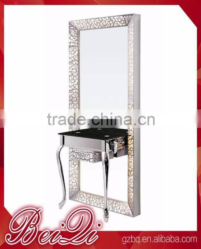 Beiqi 2016 Rectangle European Luxury Salon Makeup Mirror with Led Light Beauty Salon Mirror