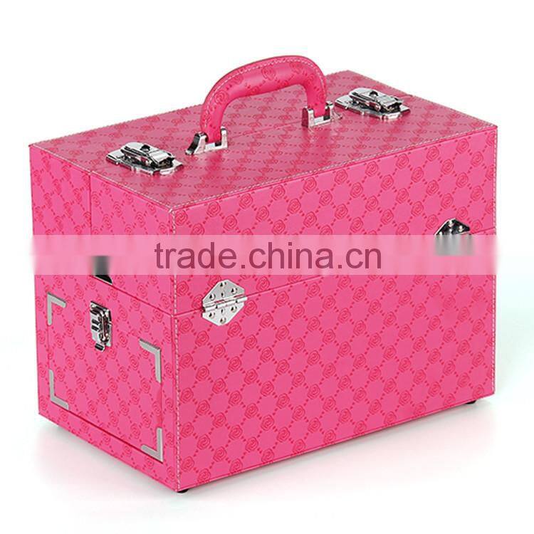 Guangzhou factory wholesale makeup case Nail polish cosmetic case with drawer