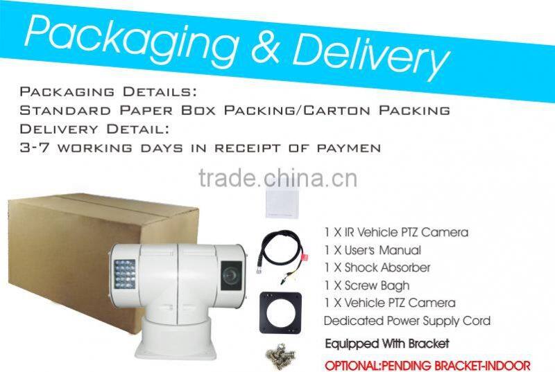 High Definition 1/3" Sony CCD Vehicle PTZ Camera Analog Vehicle IR Varifocal PTZ Camera 700 TVL Vehicle PTZ Camera