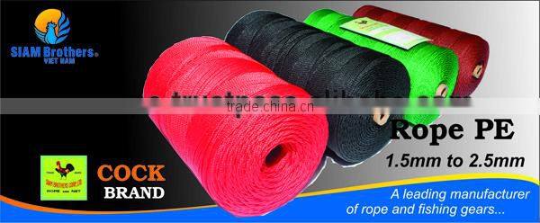 Color twisted PE rope diameter 1.5 MM - 20 MM