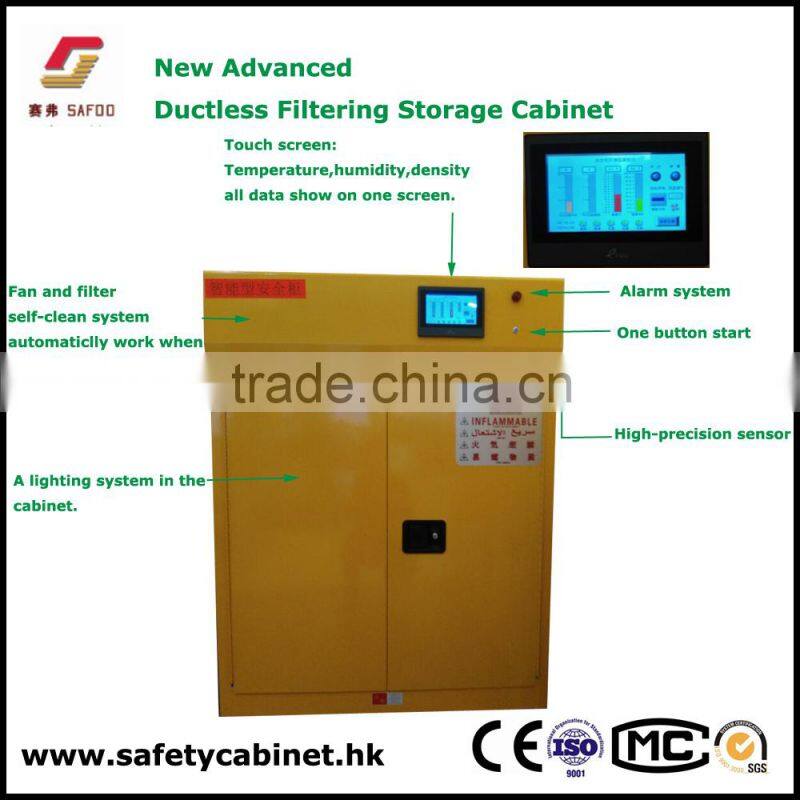 Touch screen panel Filtered Storage Cabinets for combustible liquids prevent fire