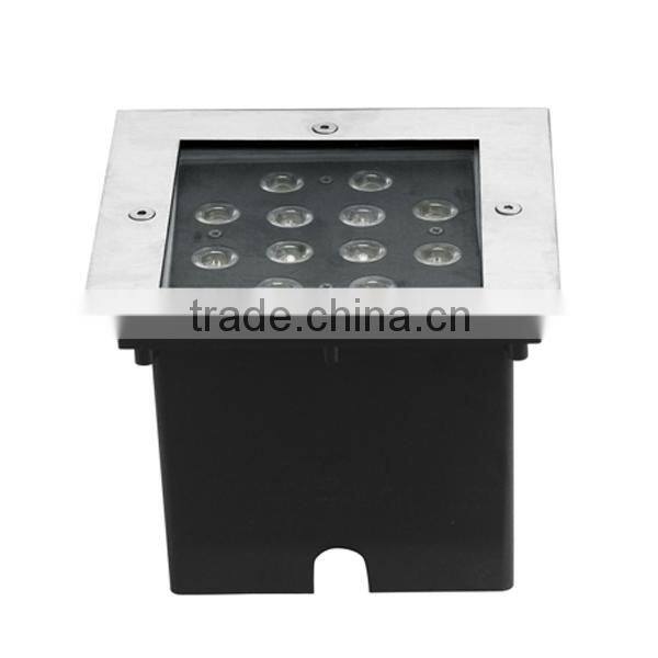 12X1W Square LED recessed Stainless Steel Underground Light for outdoor or garden decoratrion