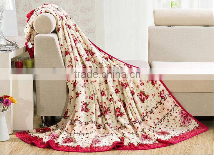 polar fleece blanket with black belt