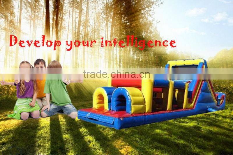 For kids entertainment attractive outdoor homemade playground inflatable obstacle equipment