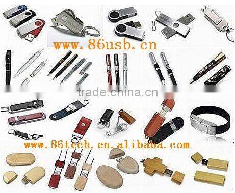 Different Color Metal Key Shape Usb Flash Drives With Laser Logo Print