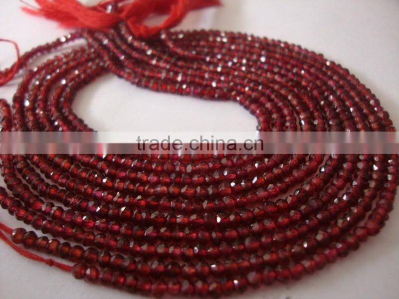 Garnet Faceted Beads