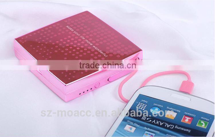 2014 new product wholesale mirror power bank 6000mah
