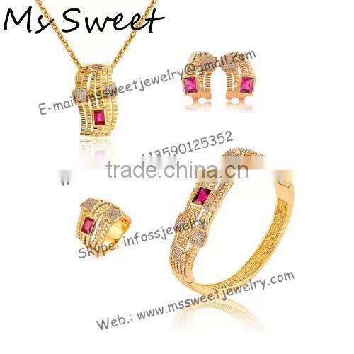 handmade newest design rhinestone jewelry set 2015