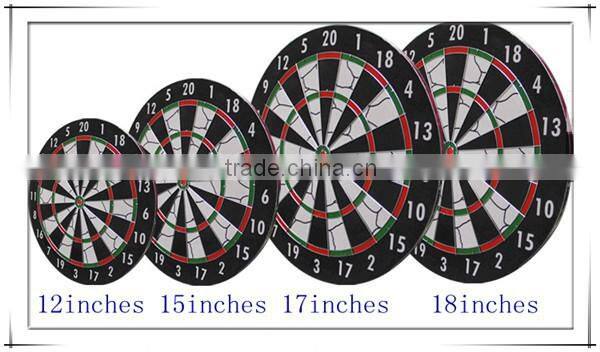 18"x 1-1/2" Standard Size Flocked Paper Dartboard For Indoor Game, 2015 Hot Sell