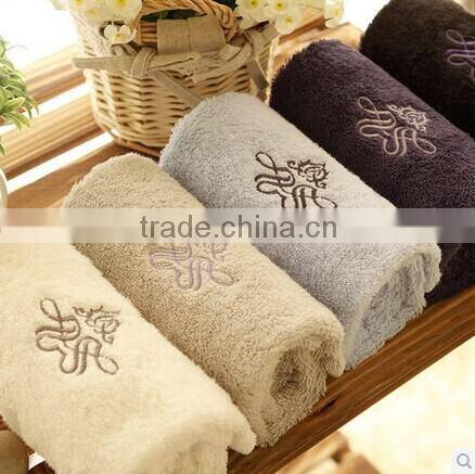 High quality 100% cotton organic satin border bath towel 100% cotton