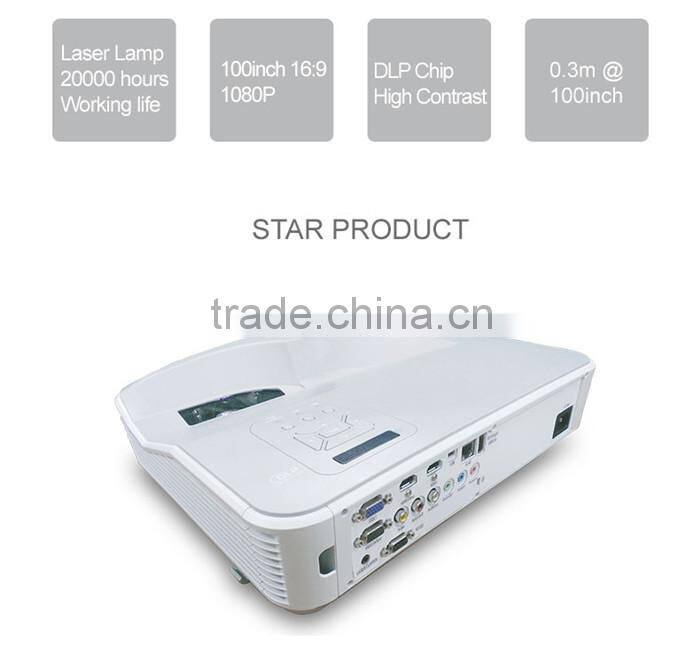 HD 1080P Outdoor Laser Projector 10000:1 With HDMI,VGA,USB,SD Card AUDIO 10000:1