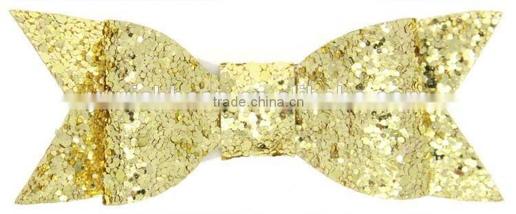 Hot selling sequin hair bow with clip boutique hair bow handmade sequin hair clip CB-3590