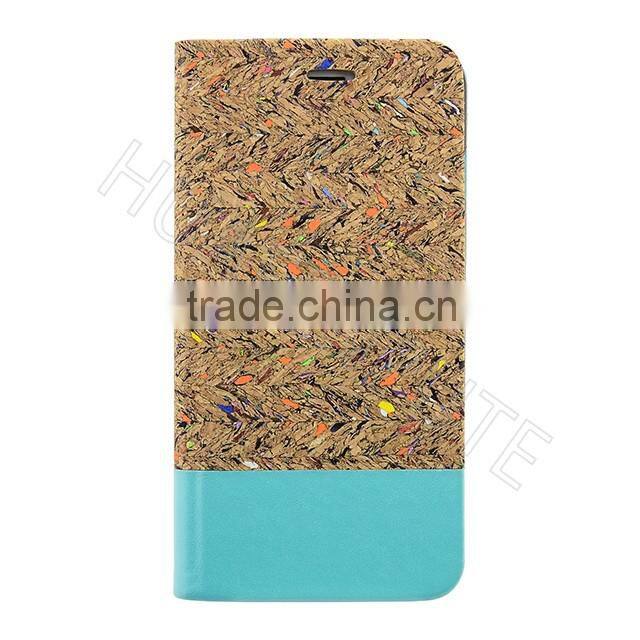 Stylish Natural Real Wood Flip Leather Case For iPhone6/6S