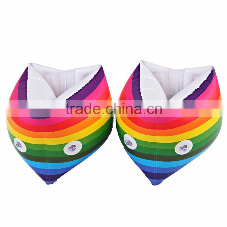 Pretty printed inflatable swimming armrings for kids inflatable armbands