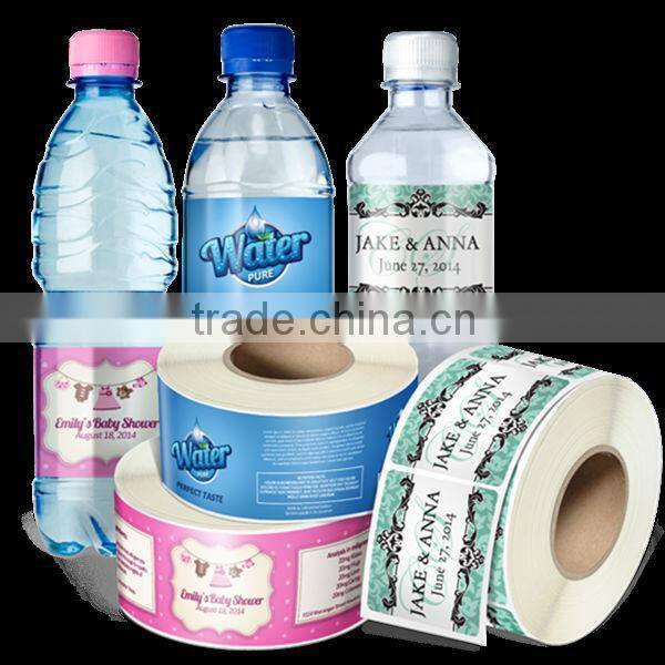 2015 new fashion high quality water bottle labels