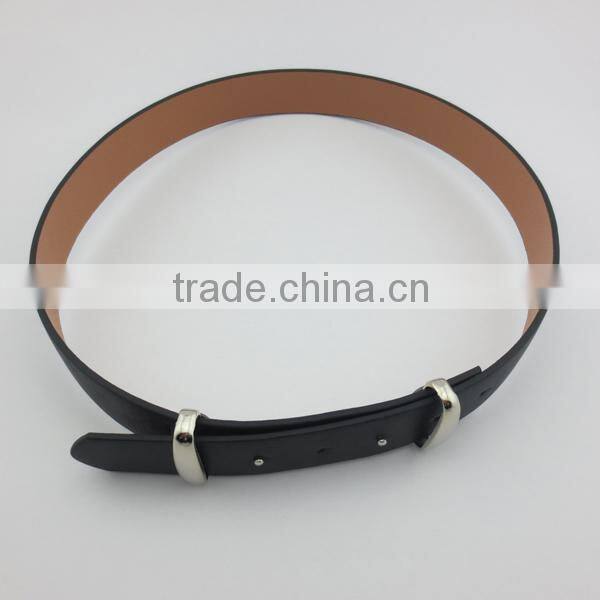 Fashion Silver Loop PU Leather Belt For Promotional gifts