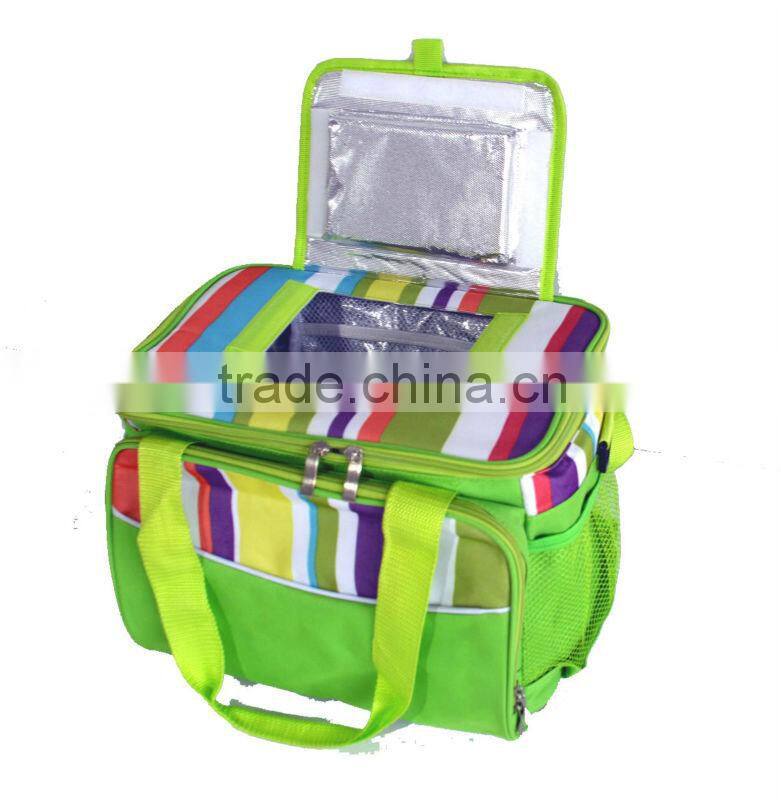 15L mini portable car cooler bag 12V with wheel