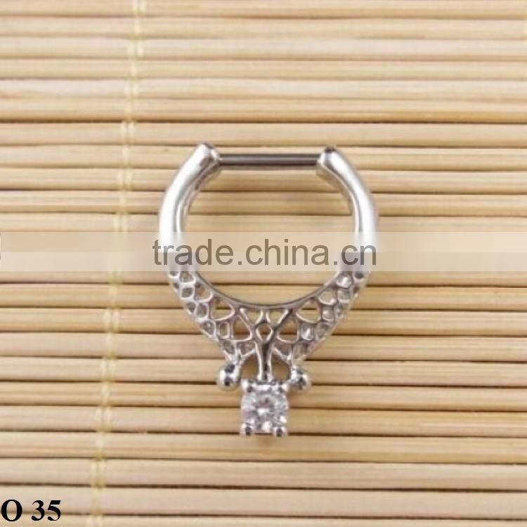New design hollow out of high-grade nose ring jewelry O 35