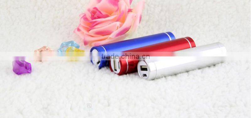 2200mah portable lipstick/cylinder shape power bank for iphone 5, Samsung, mobile phone