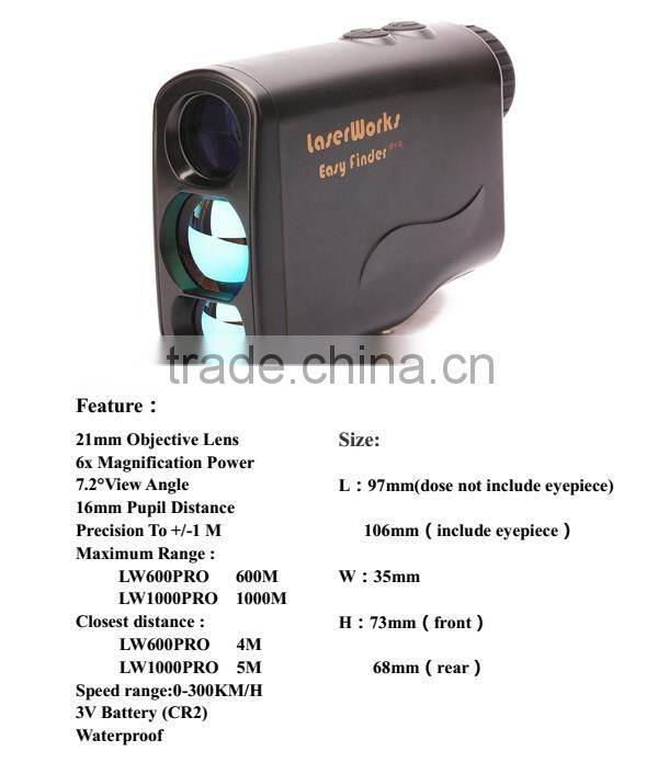 Laser Distance meter hunnting rangefinder laser golf range and speed finder