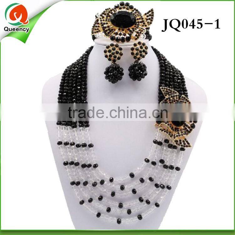 2016 wholesale jewelry African Crystal Beads Jewelry Sets for Nigerian Wedding bracelet set